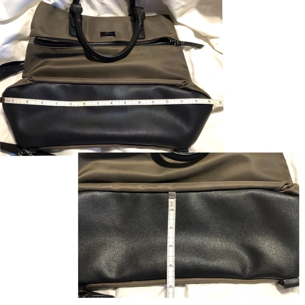 RARE: Roots 73 Olive green & black convertible tote to backpack